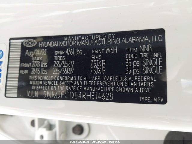 Hyundai TUCSON SEL 2024 5NMJFCDE4RH314628 Image 9