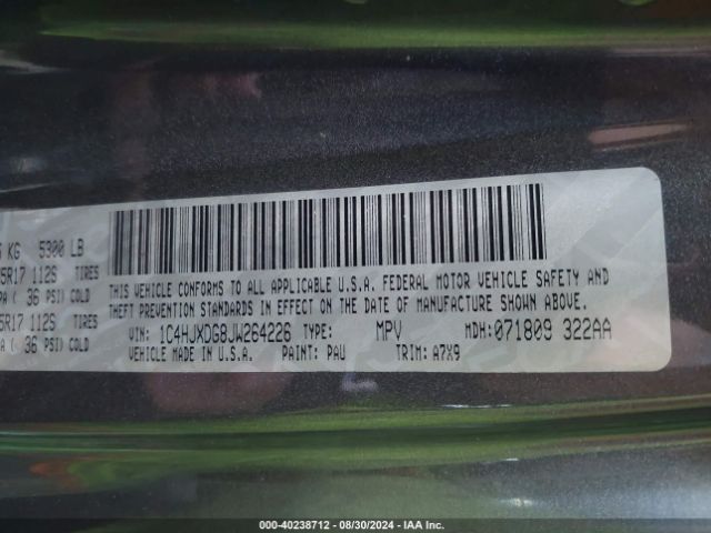 1C4HJXDG8JW264226 Jeep Wrangler Unlimited Sport S 4x4