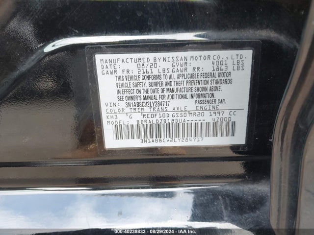 Nissan Sentra Sv Xtronic Cvt 2020 3N1AB8CV2LY284717 Image 9