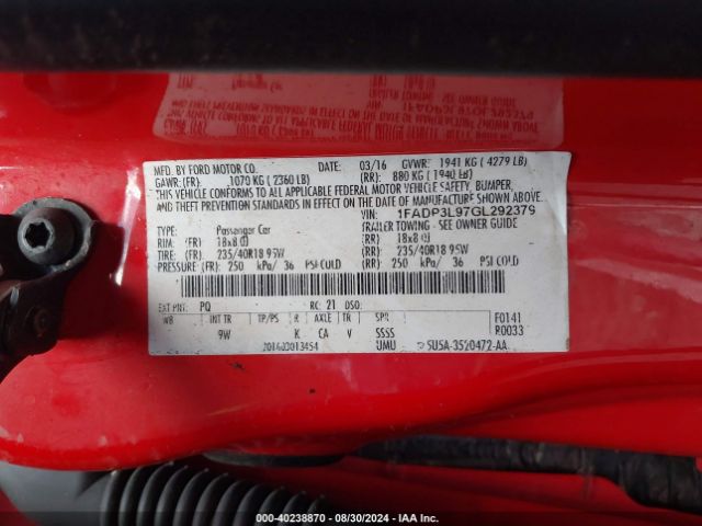 1FADP3L97GL292379 Ford Focus