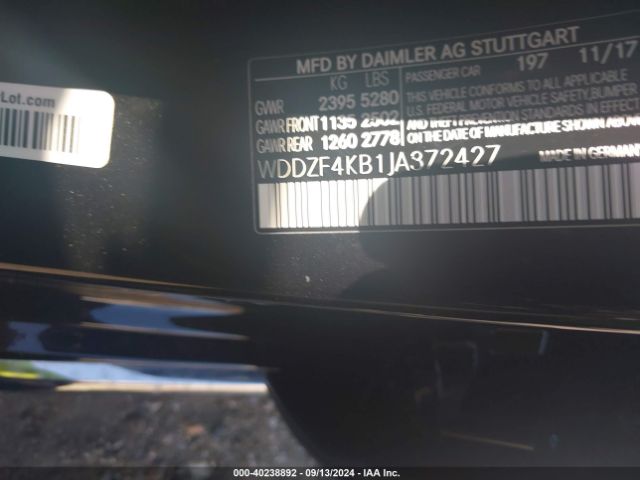 WDDZF4KB1JA372427 Mercedes-Benz E 300 4matic
