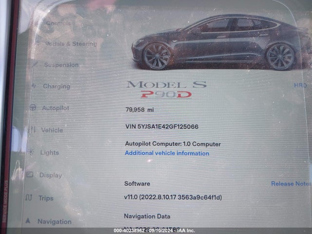2016 TESLA MODEL S 5YJSA1E42GF125066 Photo 6