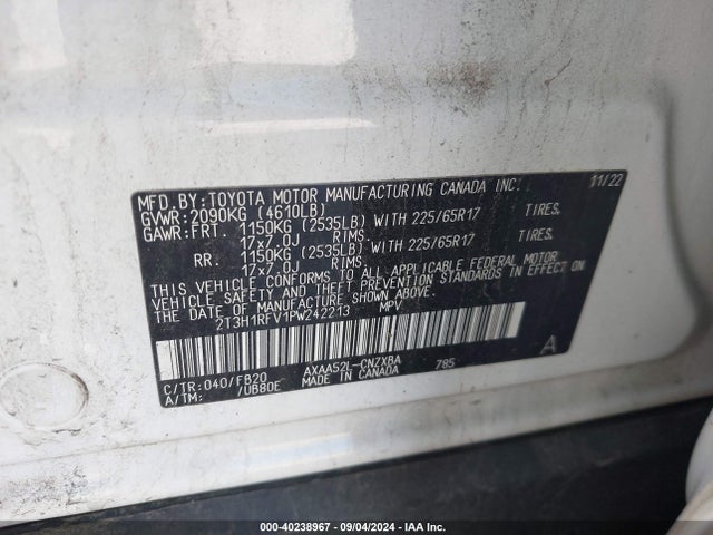 Toyota RAV4 LE 2023 2T3H1RFV1PW242213 Image 9