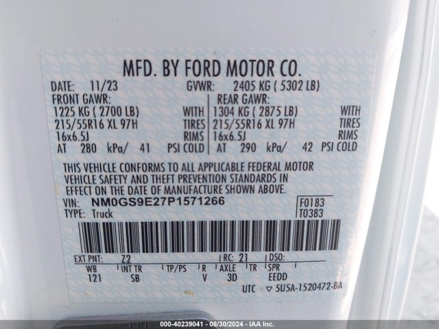 Ford Transit Connect Xl Passenger 2023 NM0GS9E27P1571266 Image 9