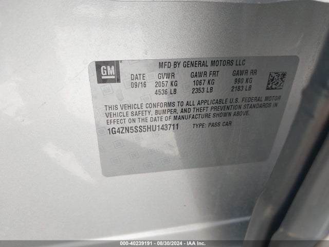 1G4ZN5SS5HU143711 Buick Lacrosse Preferred