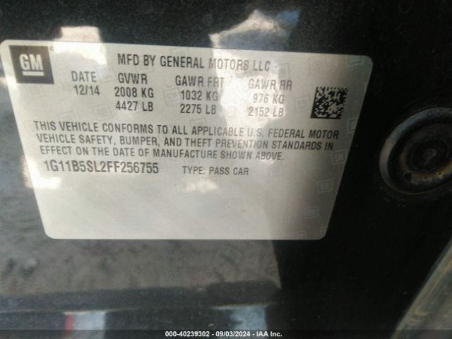 1G11B5SL2FF256755 Chevrolet MALIBU LS