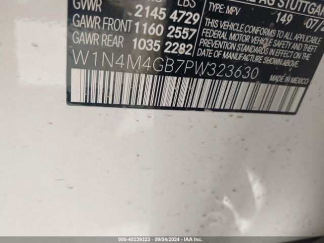 W1N4M4GB7PW323630 Mercedes-Benz GLB 250