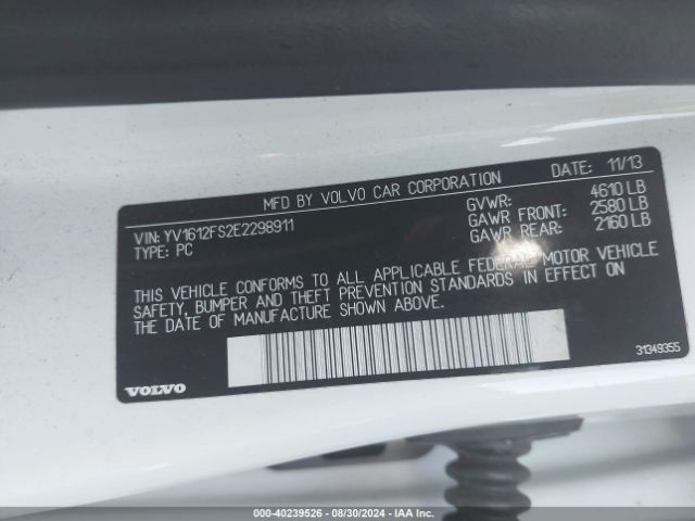 YV1612FS2E2298911 Volvo S60 T5