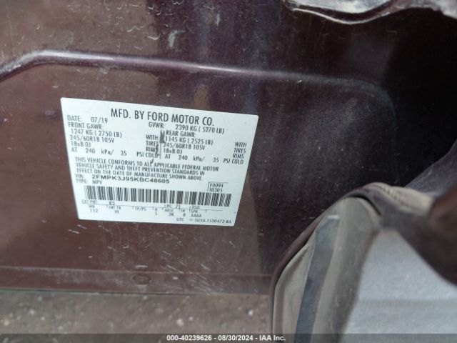2FMPK3J95KBC48605 Ford EDGE SEL