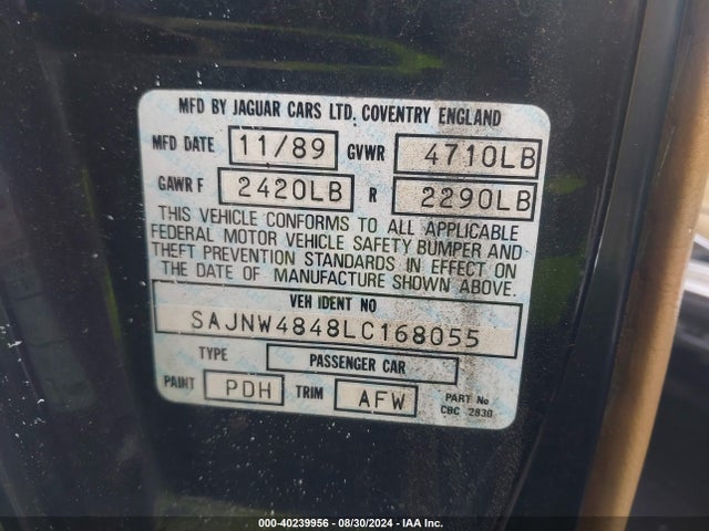1990 JAGUAR XJS SAJNW4848LC168055 Photo 8