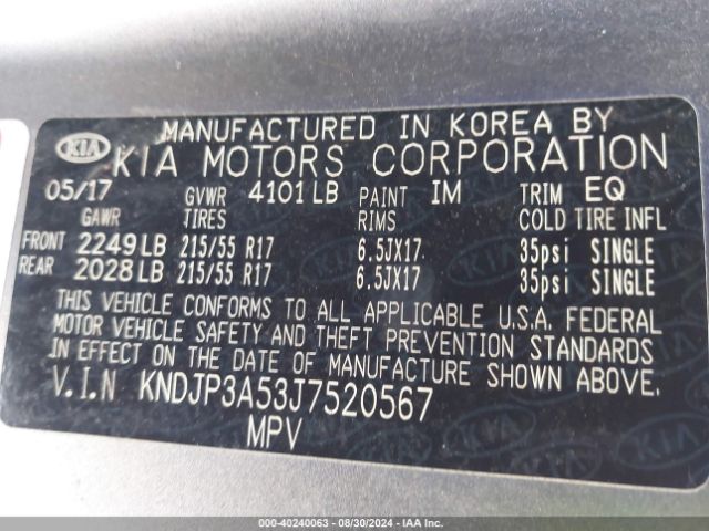 KNDJP3A53J7520567 KIA SOUL +