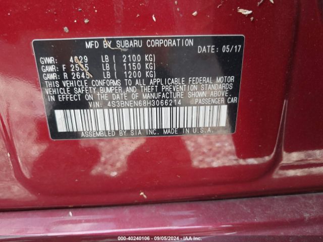 4S3BNEN68H3066214 Subaru Legacy 3.6r Limited