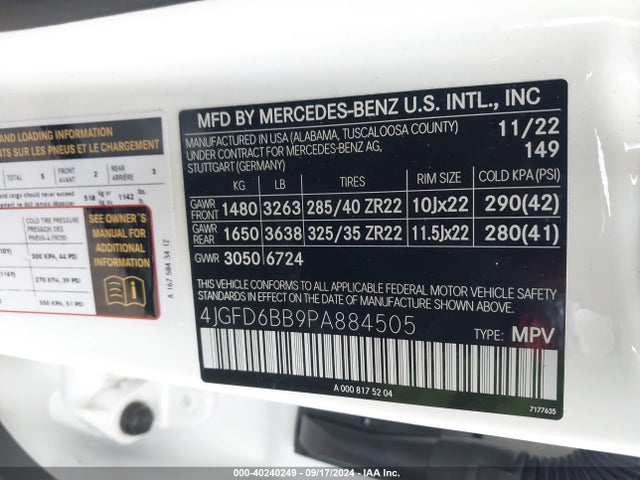4JGFD6BB9PA884505 Mercedes-Benz Amg Gle 53 Coupe 4matic