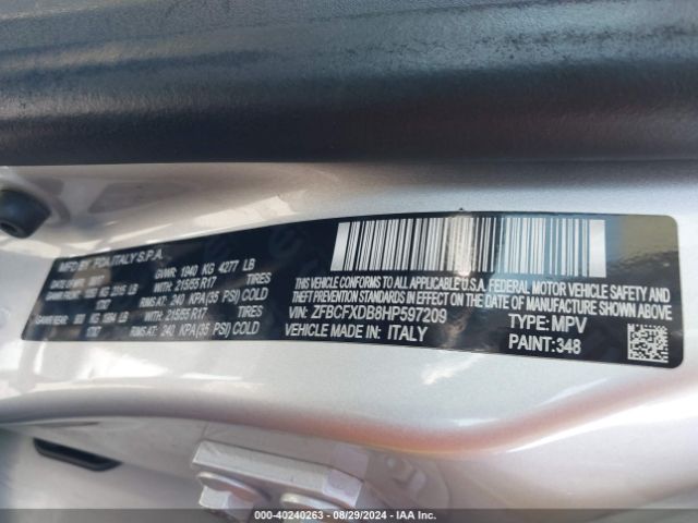 2017 FIAT 500X ZFBCFXDB8HP597209 Photo 8