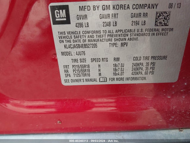 Buick Encore 2014 KL4CJASB4EB527205 Image 9