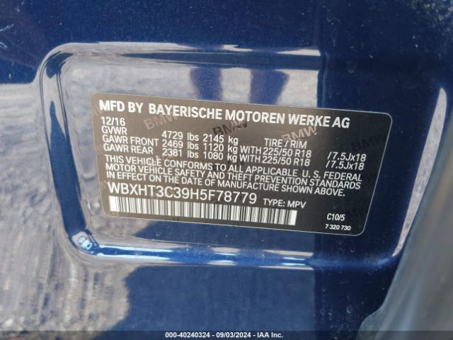 WBXHT3C39H5F78779 BMW X1 Xdrive28i
