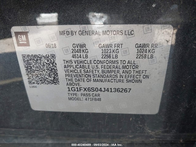 Chevrolet Bolt Ev Premier 2018 1G1FX6S04J4136267 Image 9