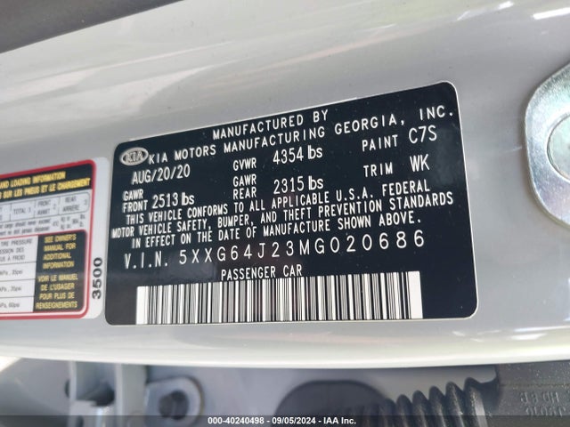 KIA K5 Gt-line 2021 5XXG64J23MG020686 Image 9