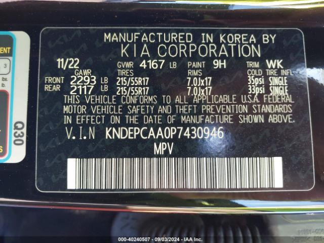 KNDEPCAA0P7430946 KIA Seltos Lx