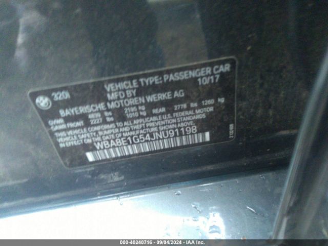 WBA8E1G54JNU91198 BMW 320i