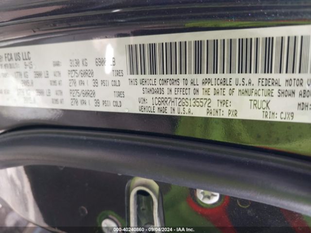 1C6RR7HT2GS135572 RAM 1500 Sport