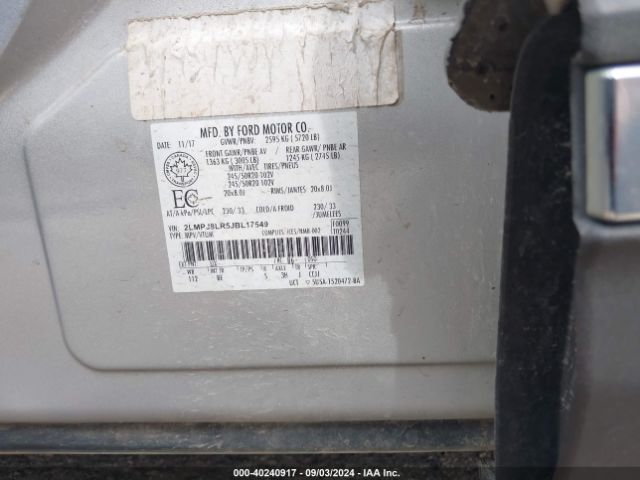 2LMPJ8LR5JBL17549 Lincoln Mkx Reserve