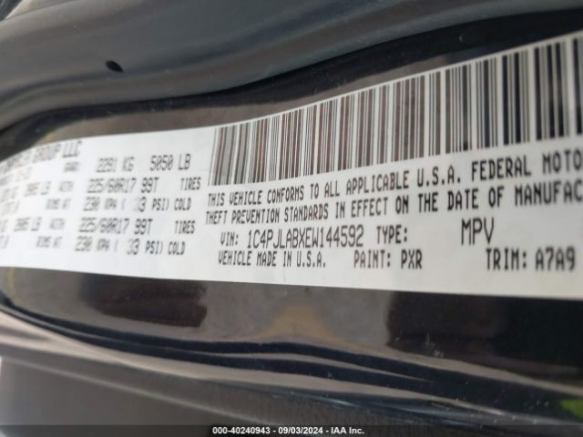 1C4PJLABXEW144592 Jeep Cherokee Sport