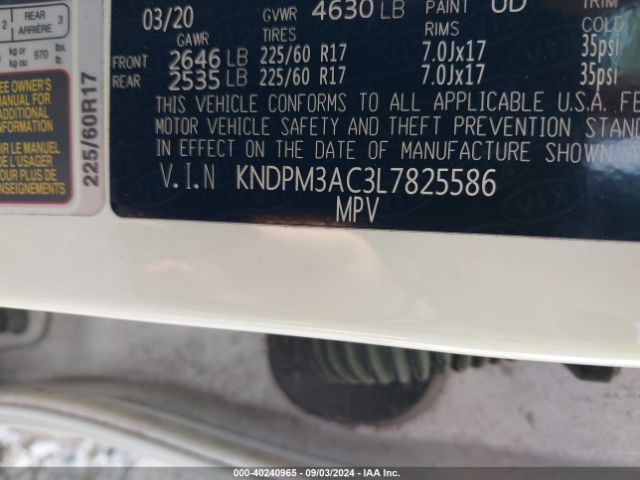 KNDPM3AC3L7825586 KIA Sportage Lx