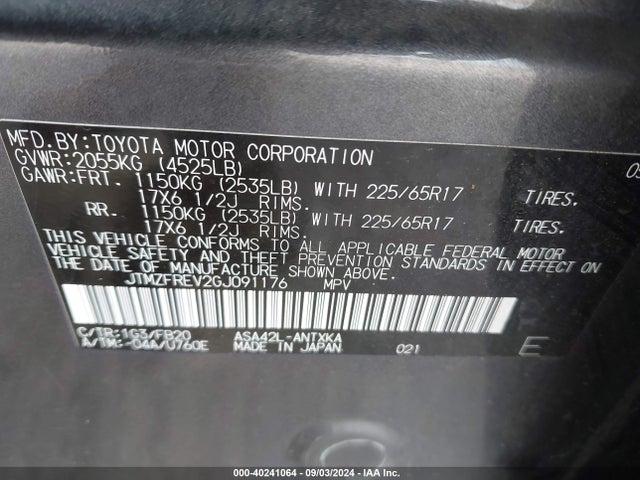 Toyota RAV4 LE 2016 JTMZFREV2GJ091176 Image 9