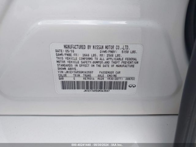 JN1EV7AR5GM343597 Infiniti Q50 3.0t Sport