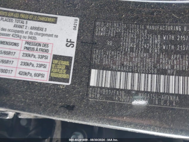 Toyota Corolla Cross L 2023 7MUAAABG1PV055569 Image 9