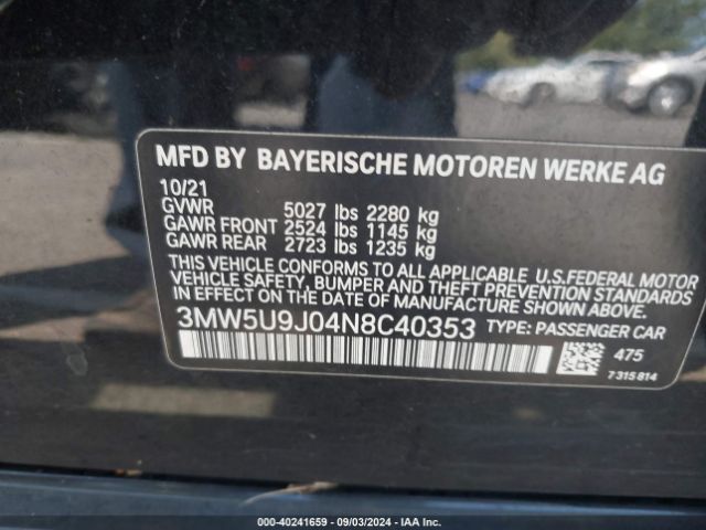 3MW5U9J04N8C40353 BMW 3 Series M340i Xdrive
