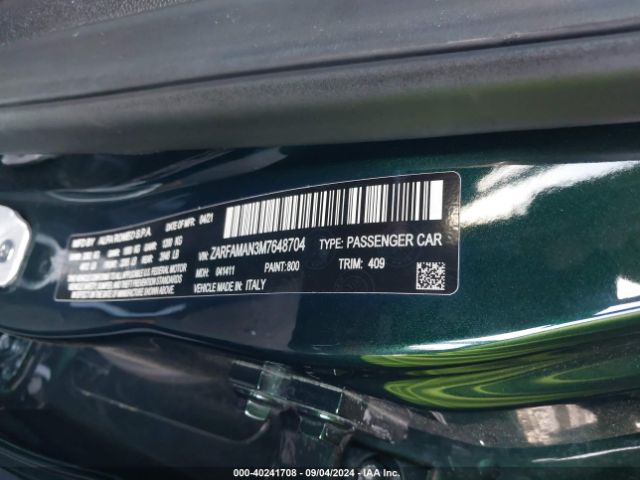 ZARFAMAN3M7648704 Alfa Romeo Giulia Rwd