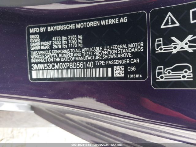 3MW53CM0XP8D56140 BMW M240 I Xdrive