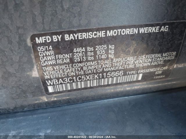 WBA3C1C5XEK115666 BMW 328I