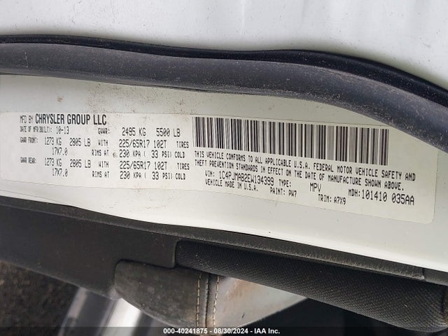 1C4PJMAB2EW134399 Jeep Cherokee Sport