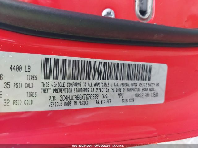 3C4NJCAB6KT676589 Jeep Compass Sport Fwd