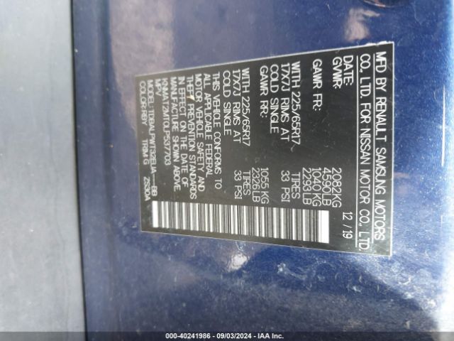 KNMAT2MT0LP537703 Nissan Rogue S Fwd