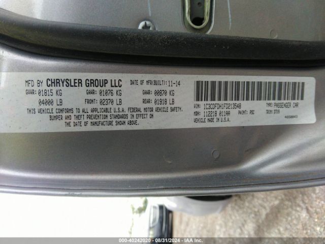 1C3CDFDH1FD213548 Dodge Dart Aero