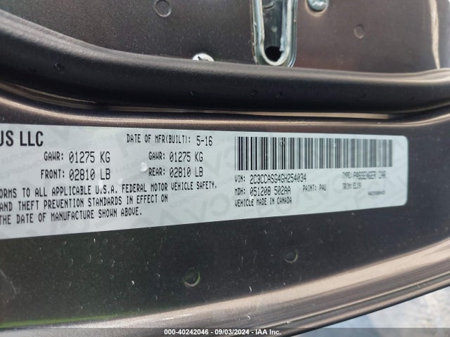 Chrysler 300c Platinum Awd 2016 2C3CCASG4GH254034 Image 9