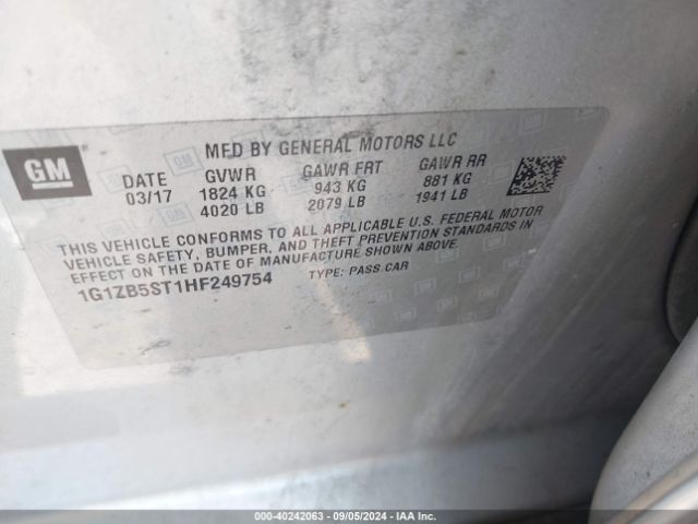 1G1ZB5ST1HF249754 Chevrolet MALIBU LS
