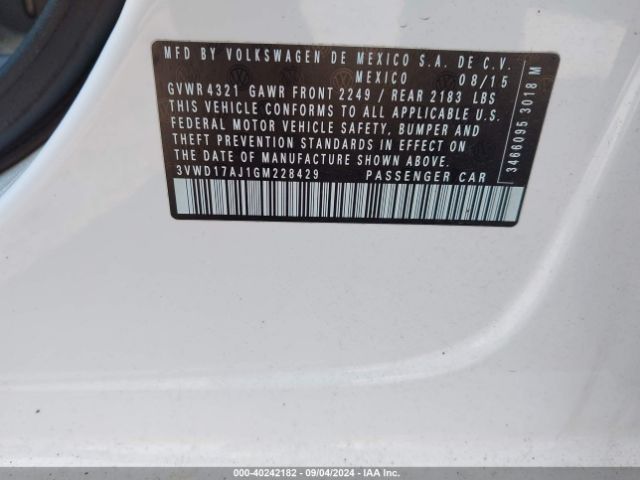 3VWD17AJ1GM228429 Volkswagen Jetta 1.8t Sport