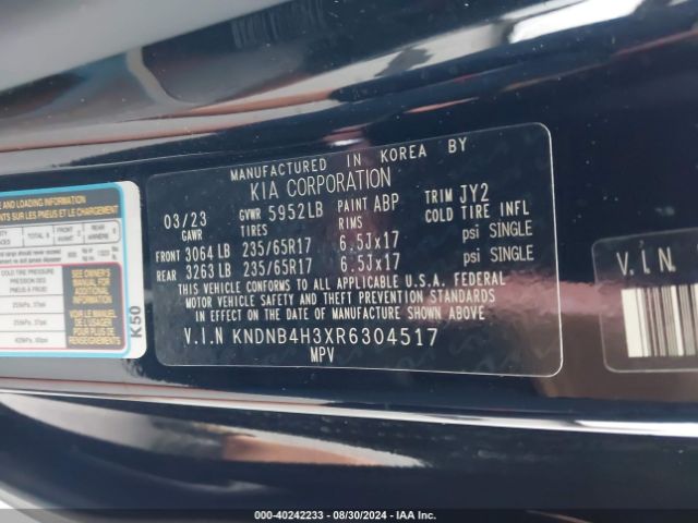 KNDNB4H3XR6304517 KIA Carnival Lx