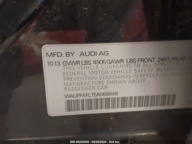 WAUFFAFL7EA068648 Audi A4 2.0t Premium