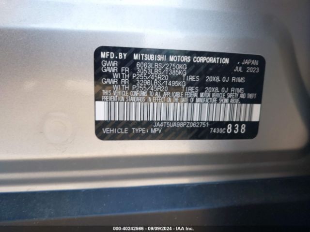 2023 MITSUBISHI OUTLANDER PHEV JA4T5UA98PZ062751 Photo 8