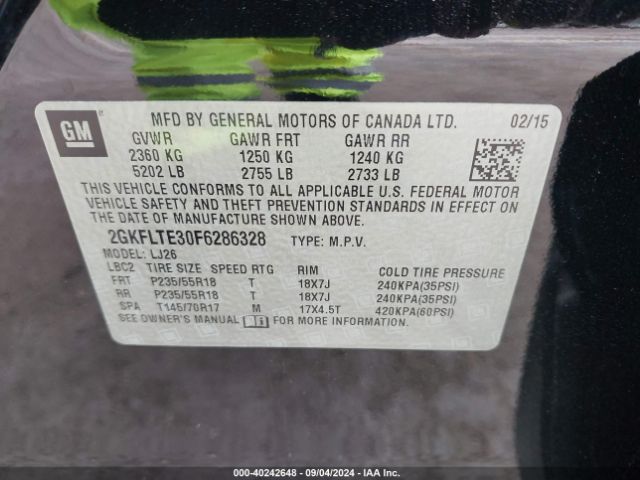 2GKFLTE30F6286328 GMC Terrain Slt-2
