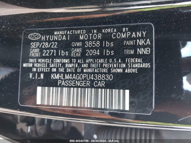 Hyundai ELANTRA SEL 2023 KMHLM4AG0PU438830 Image 9