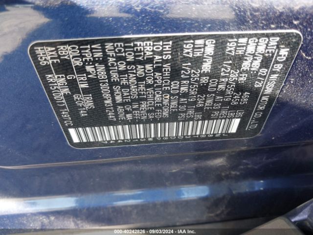 JN8BT3DD8PW312447 Nissan Rogue Platinum Intelligent Awd