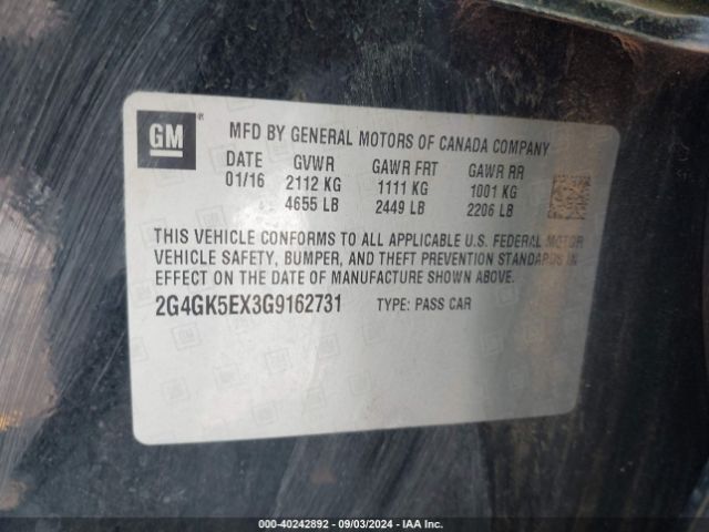 2G4GK5EX3G9162731 Buick Regal Turbo