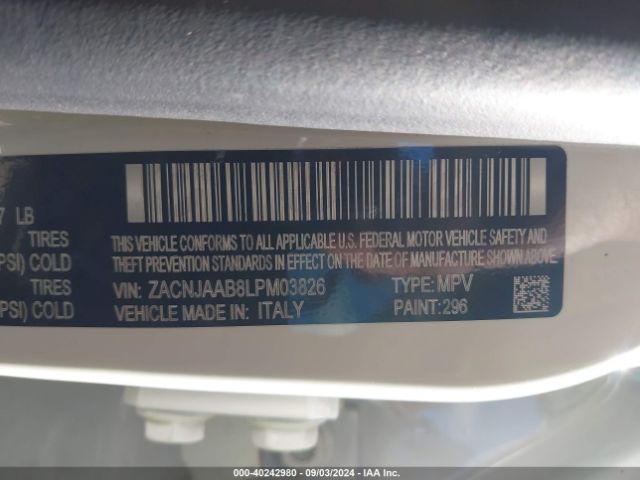 ZACNJAAB8LPM03826 Jeep Renegade Sport Fwd